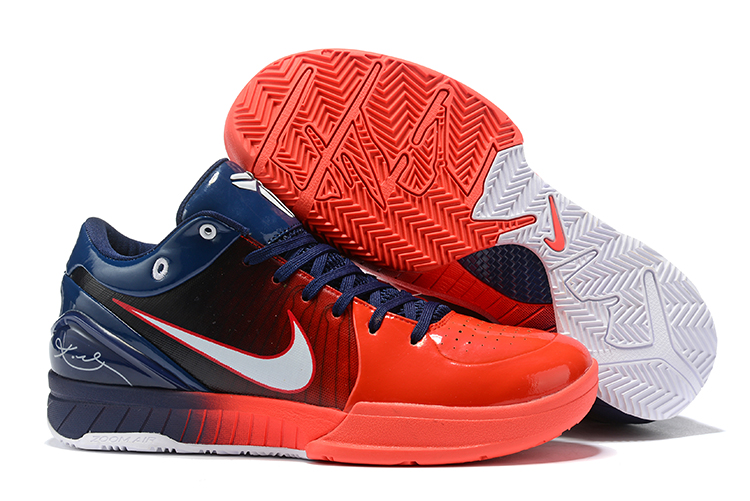 New Nike Kobe 4 Red Blue White Shoes